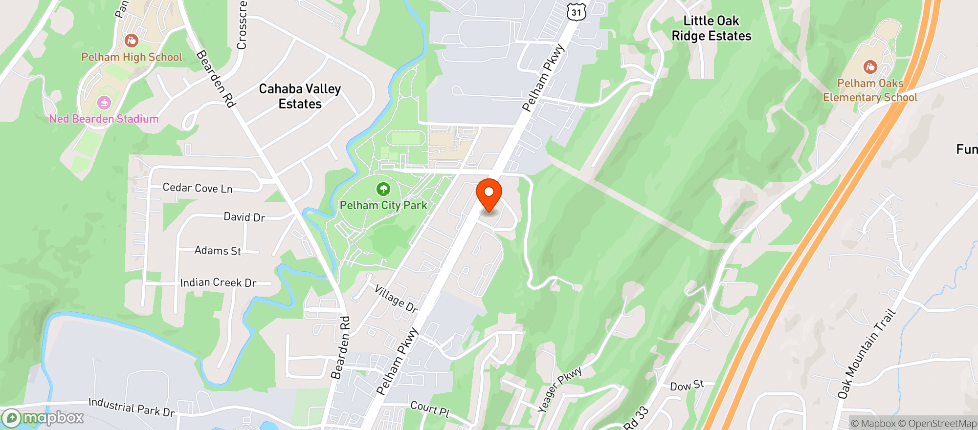 Map showing Pelham Marathon Package S
