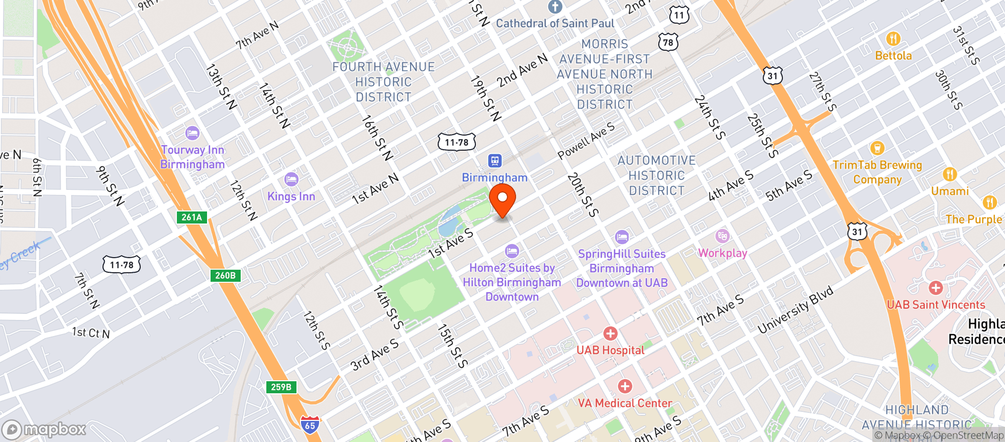 Map showing Cha House Bham