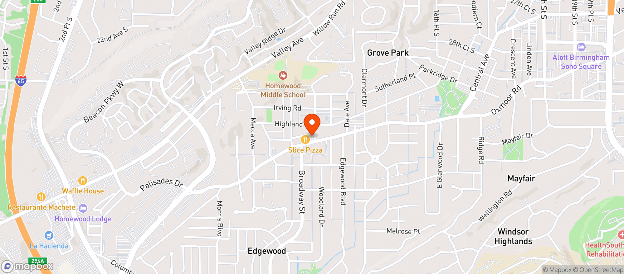 Map showing Edgewood Chevron