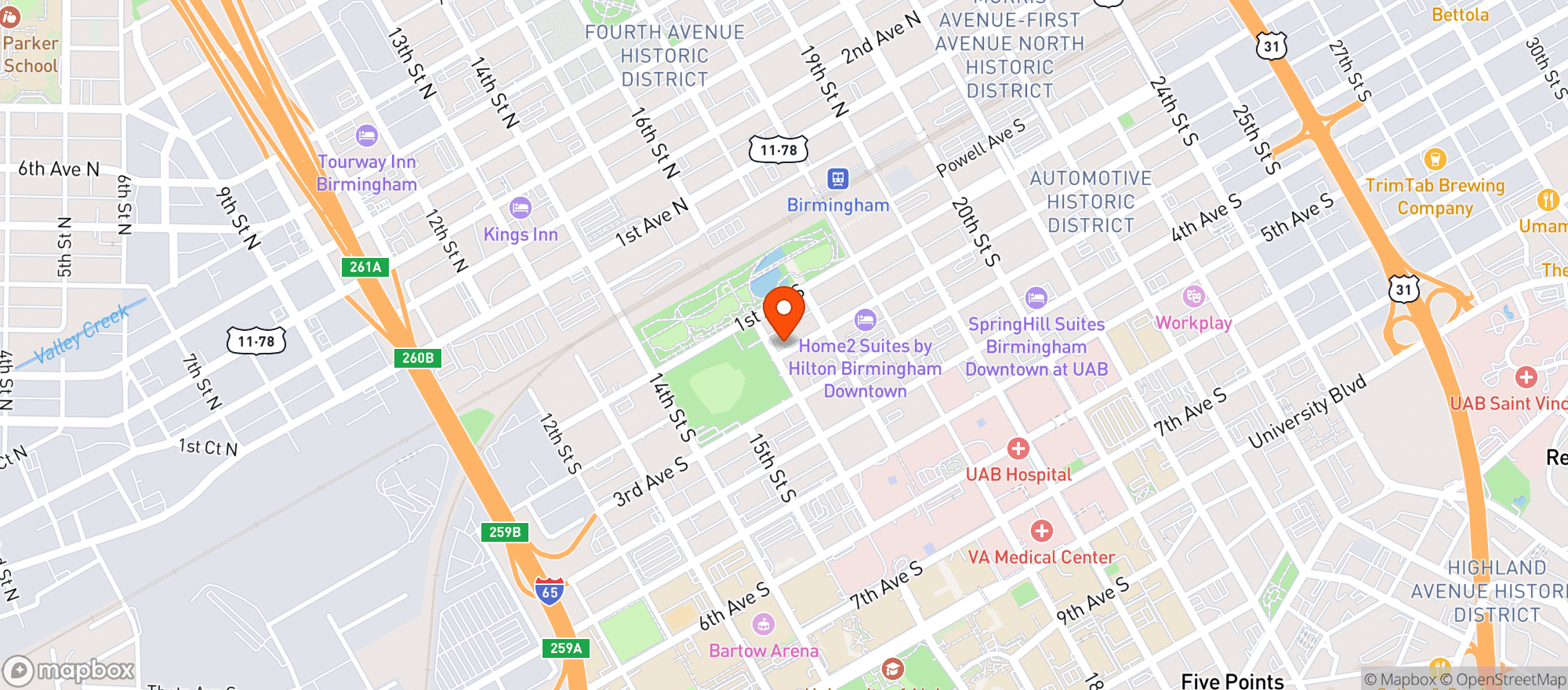 Map showing Current Charcoal Grill