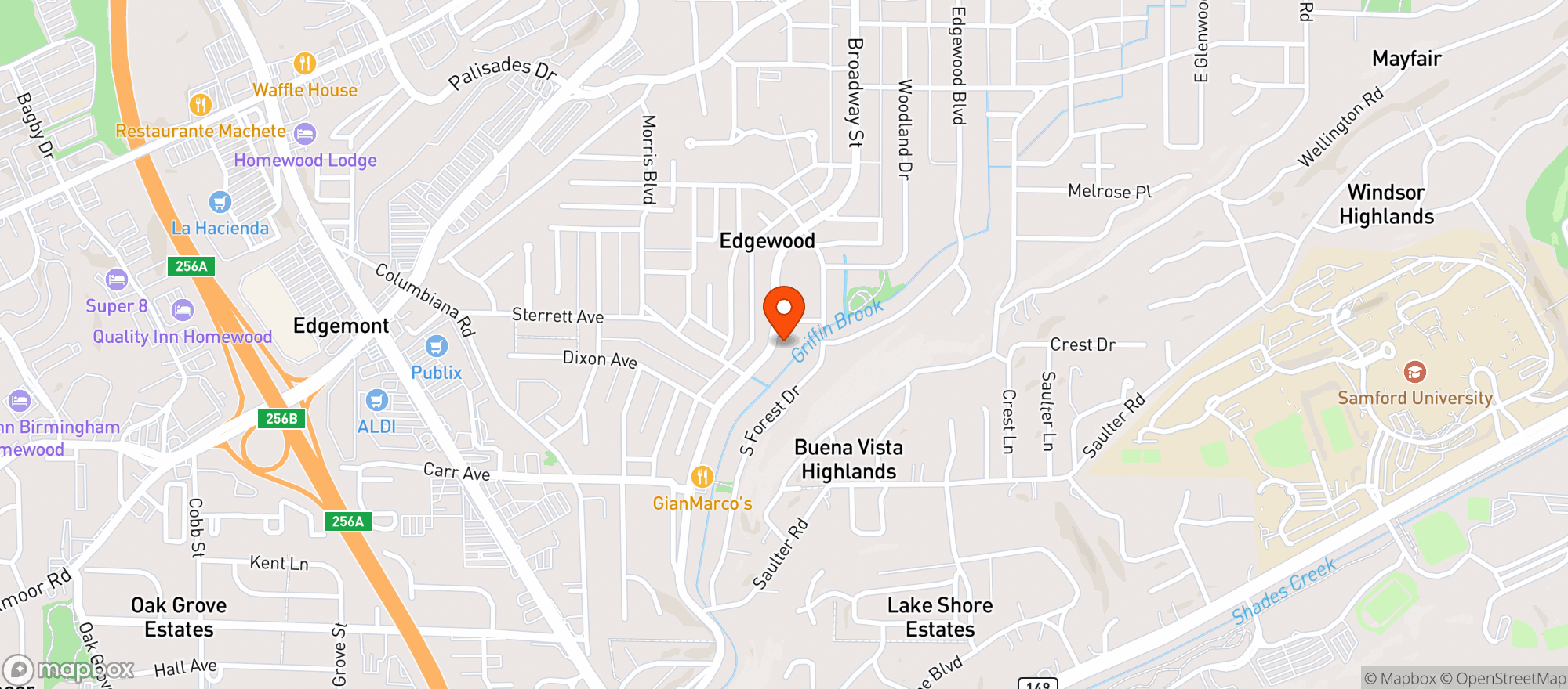 Map showing The Grocery Brew Pub