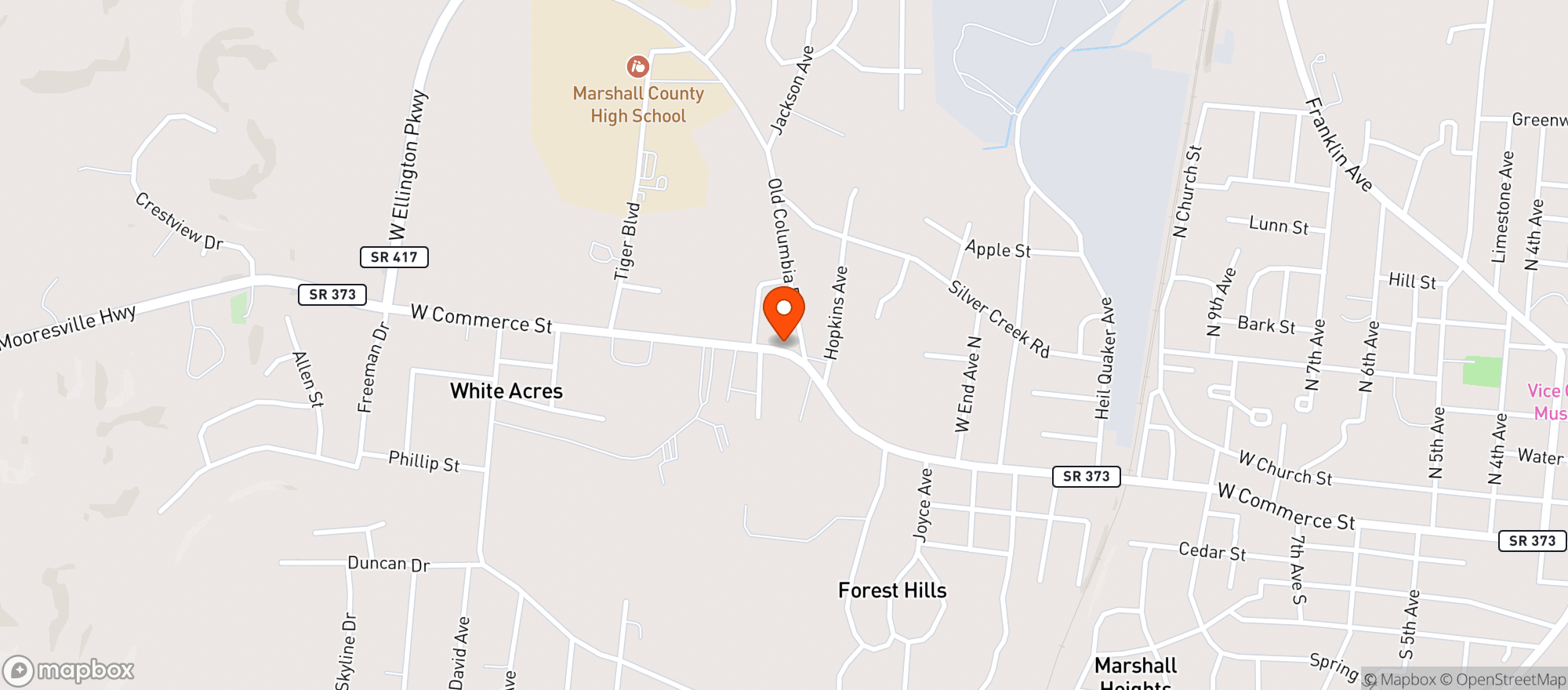 Map showing Nick S Liquor & Wine(Lewisburg
