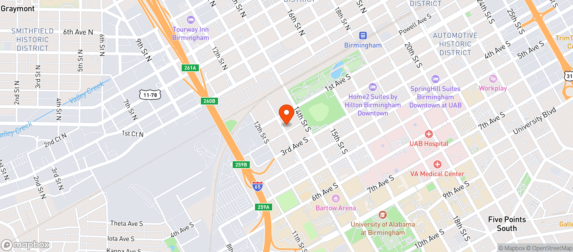 Map showing Up Down