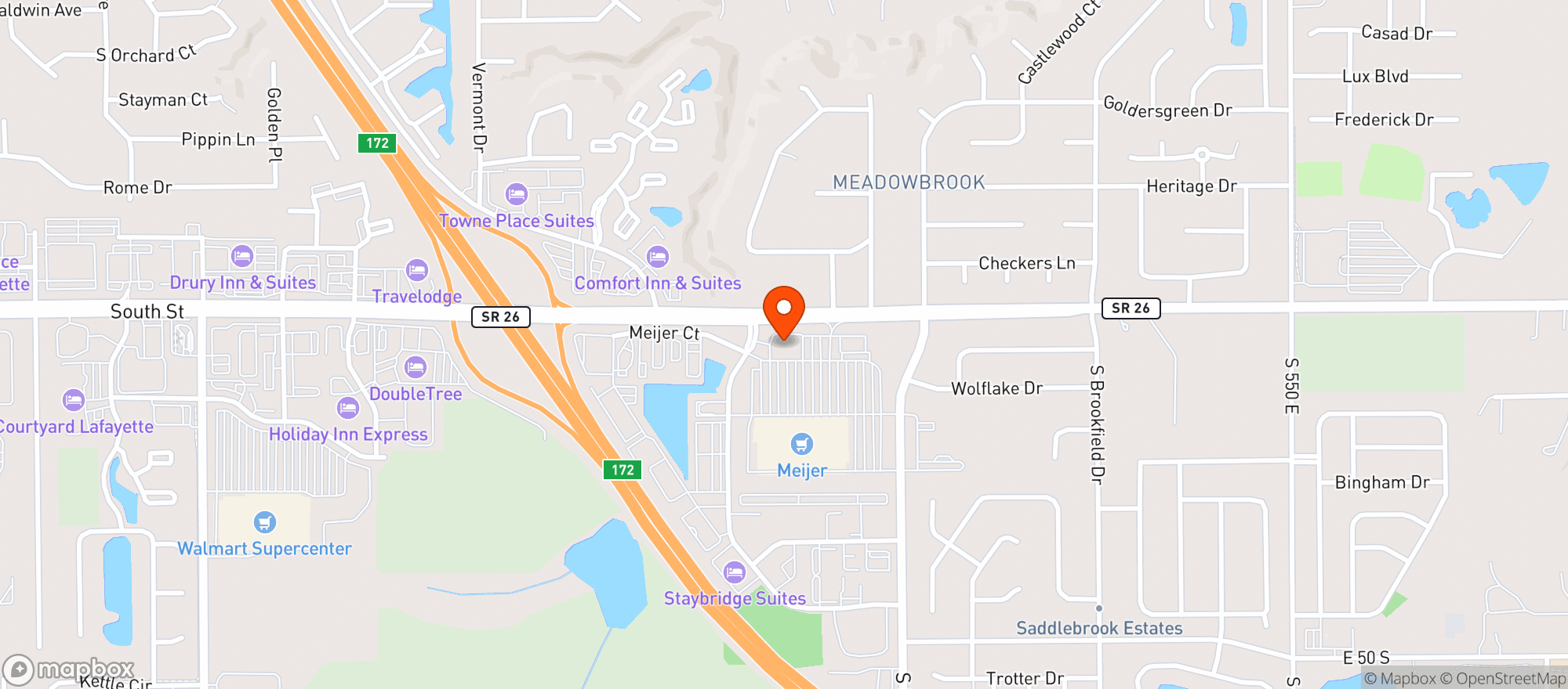 Map showing Meijer