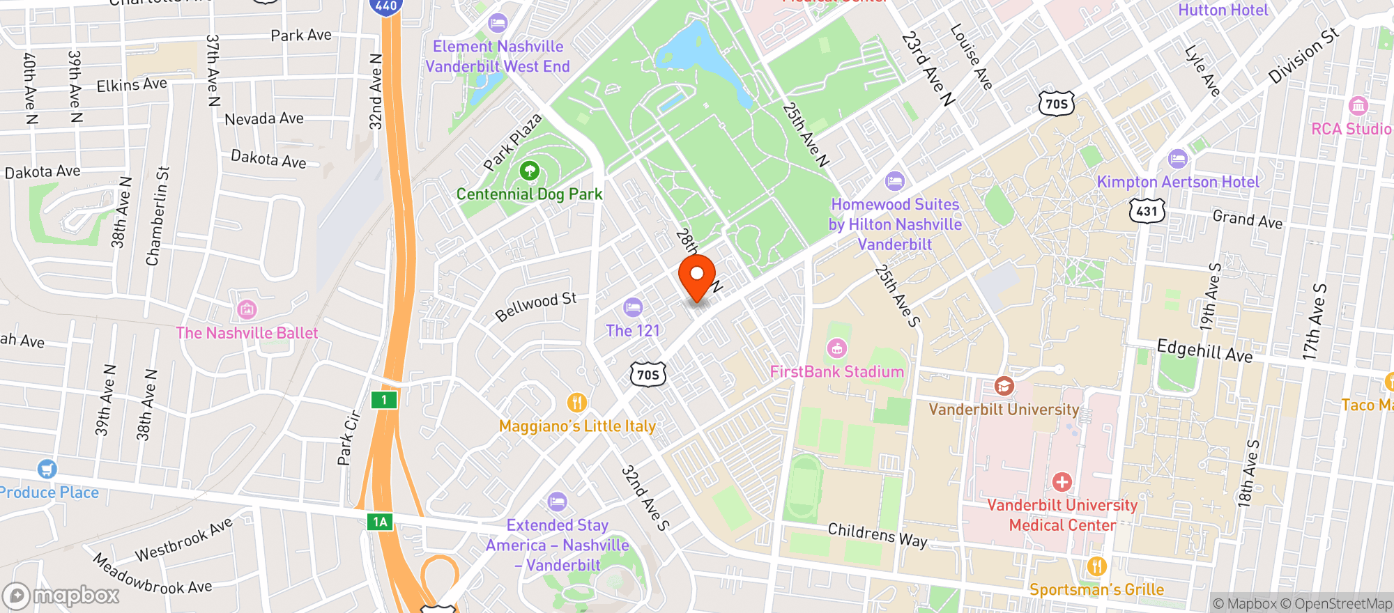 Map showing Discount (West End)