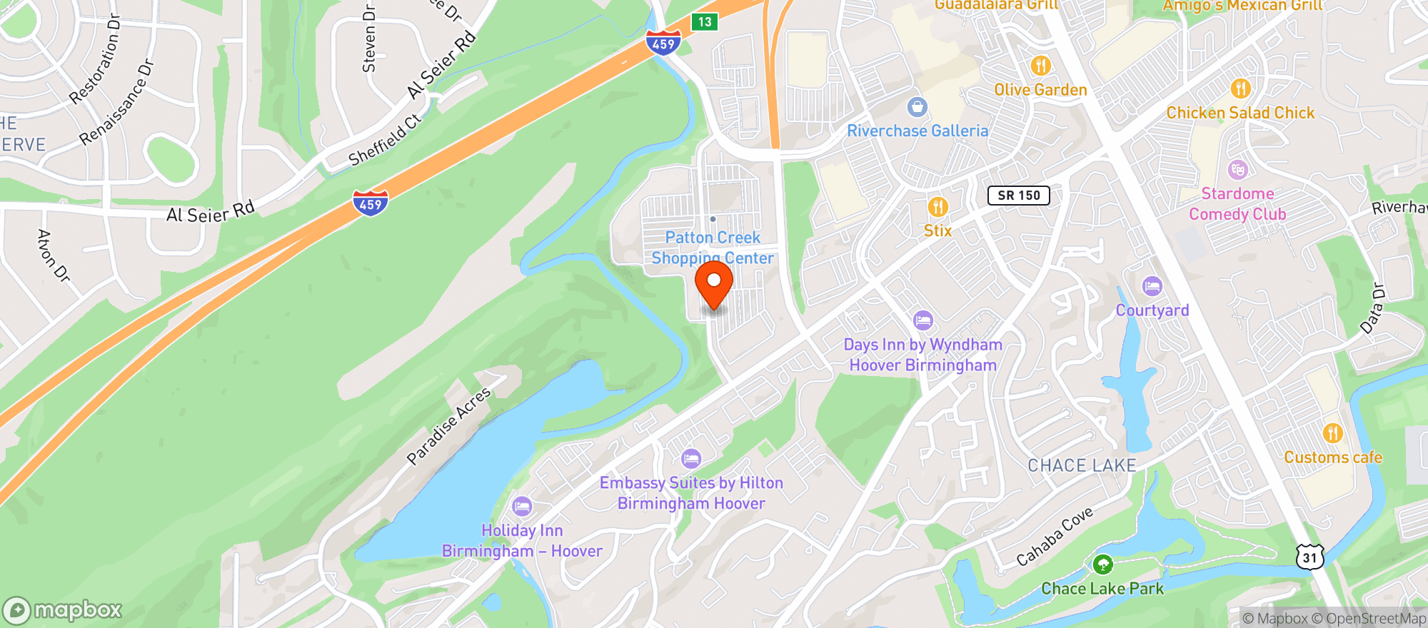Map showing Gnc