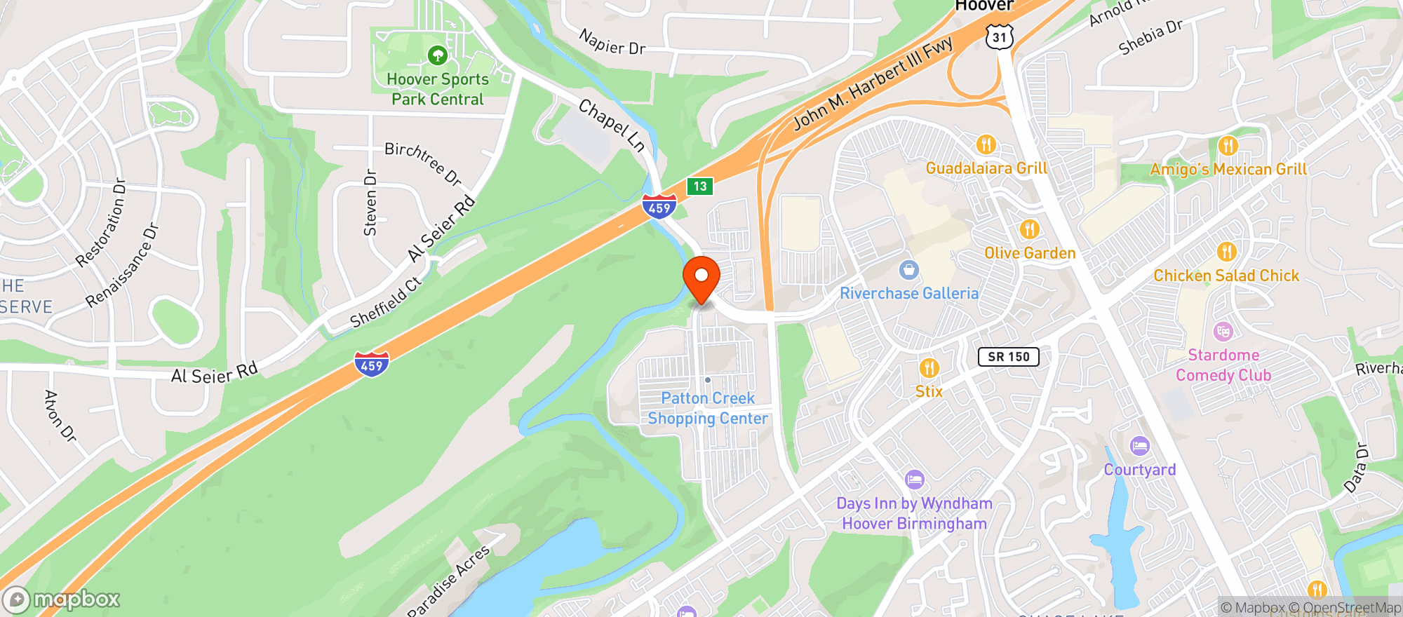 Map showing Twin Peaks