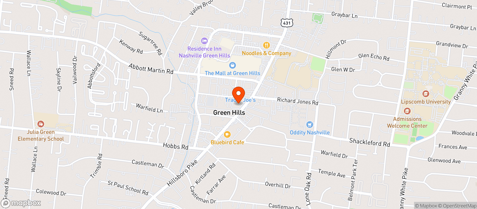 Map showing Greenhills Corkdorks Wine & Spirits