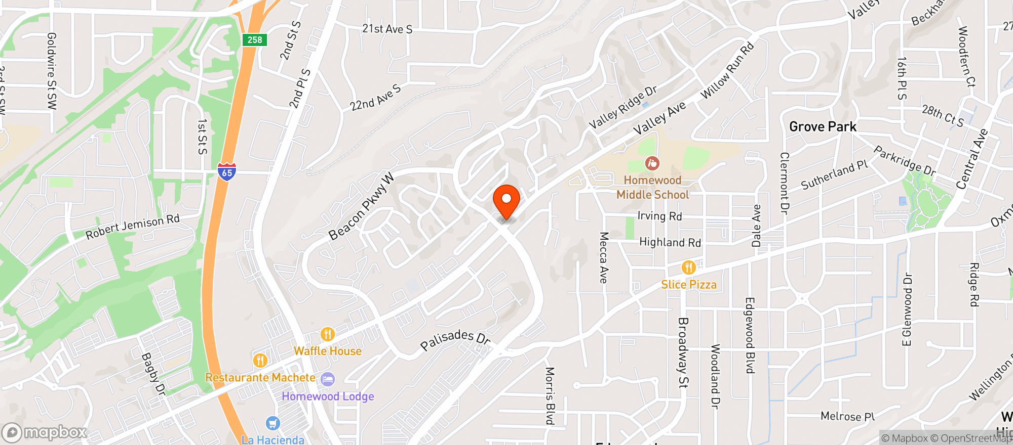Map showing Shell Food Mart