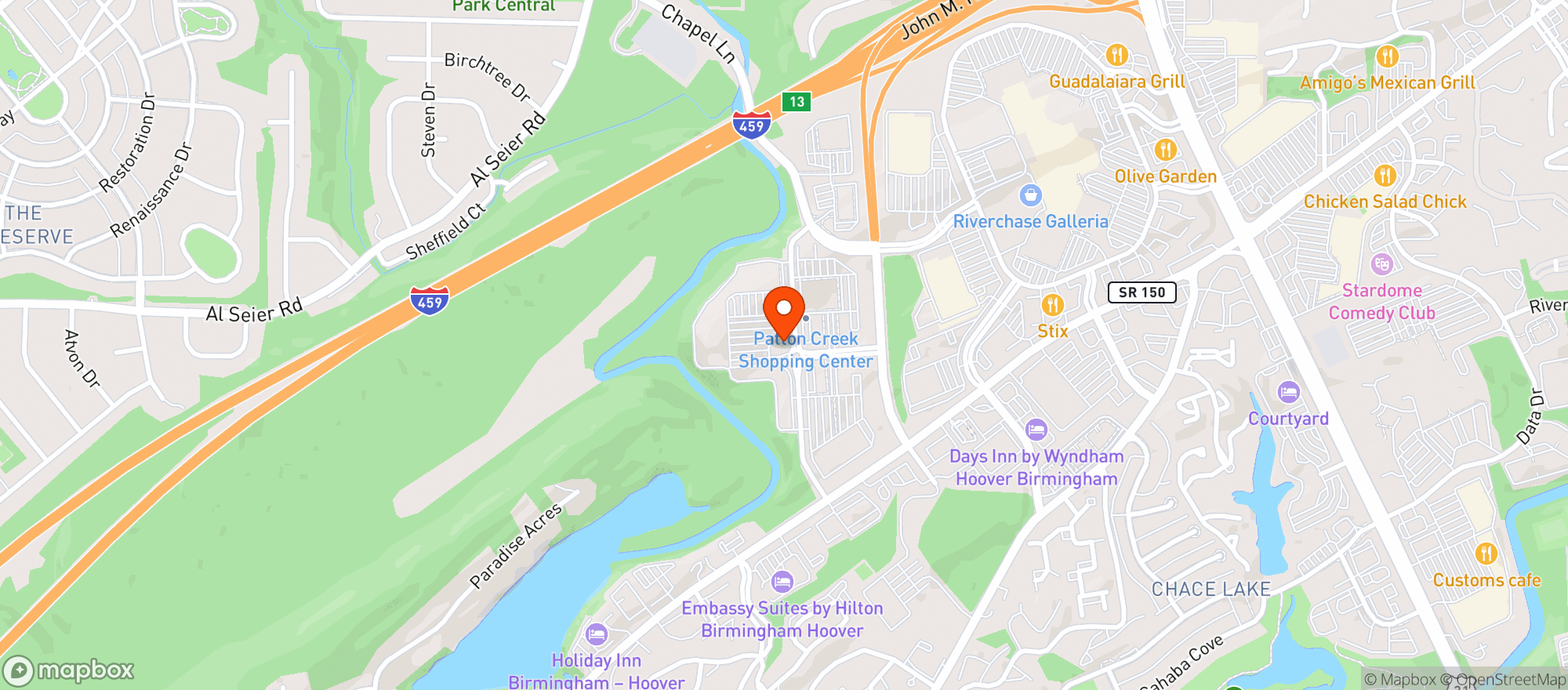 Map showing Firebirds Wood Fired Gr #8