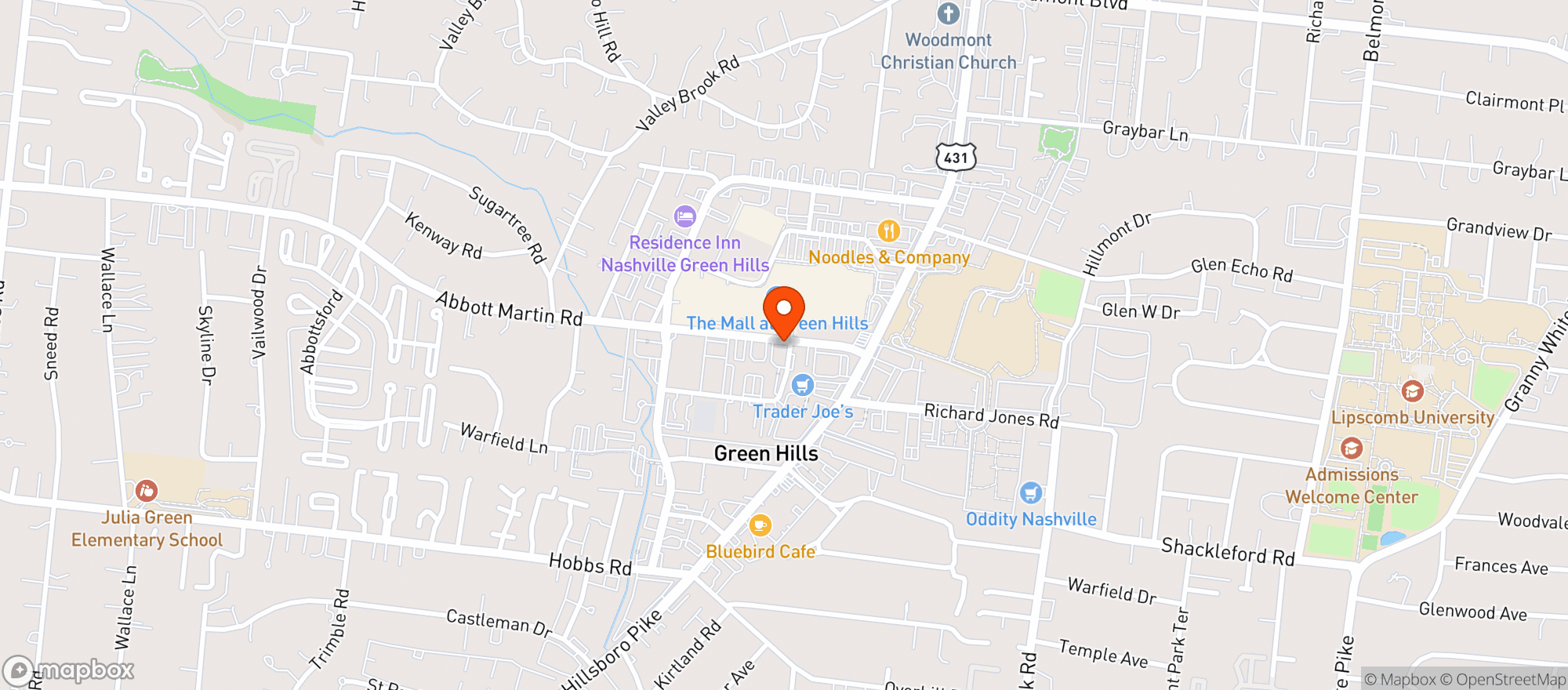 Map showing Buds Liquors