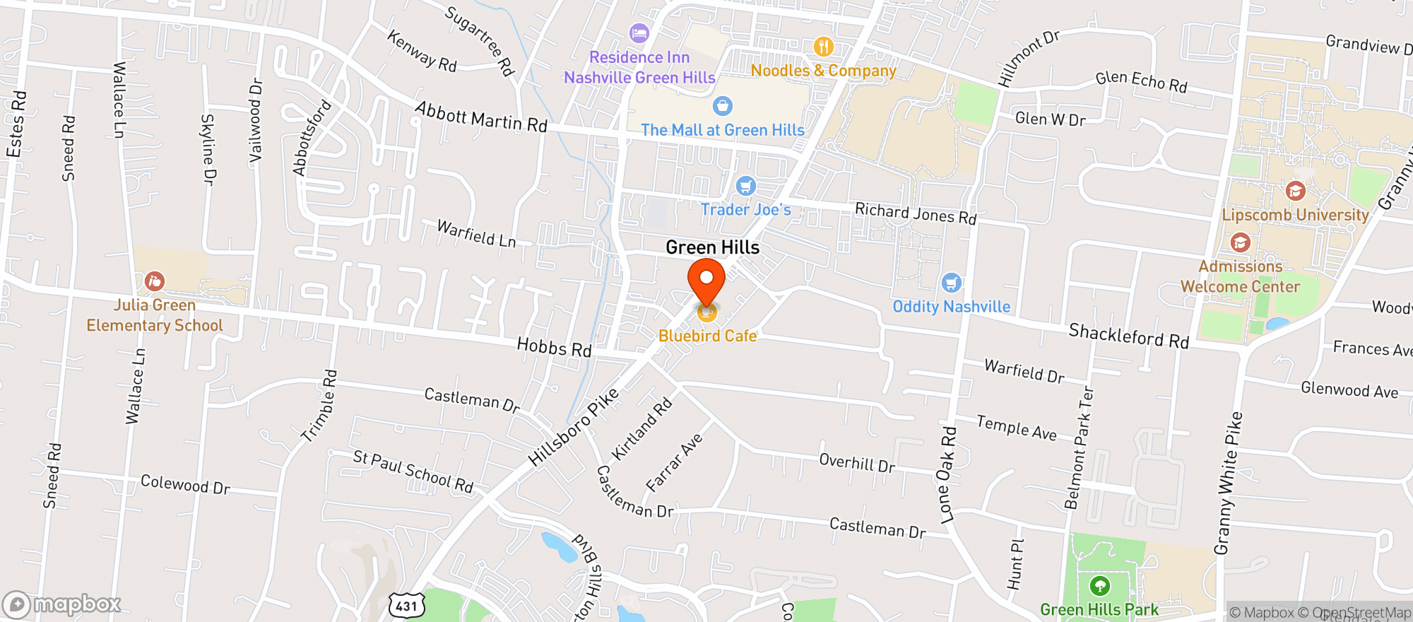 Map showing Bobs Wine & Spirits