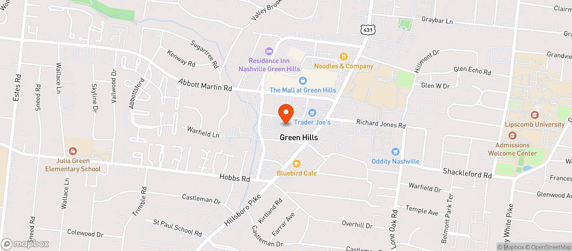 Map showing Greenhouse Bar