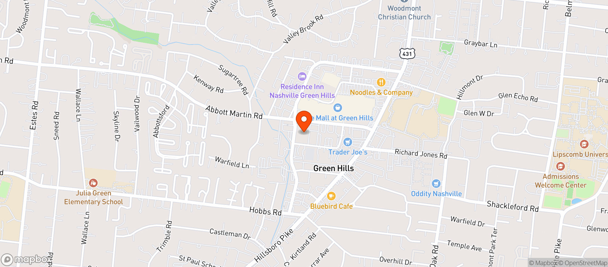 Map showing Kroger