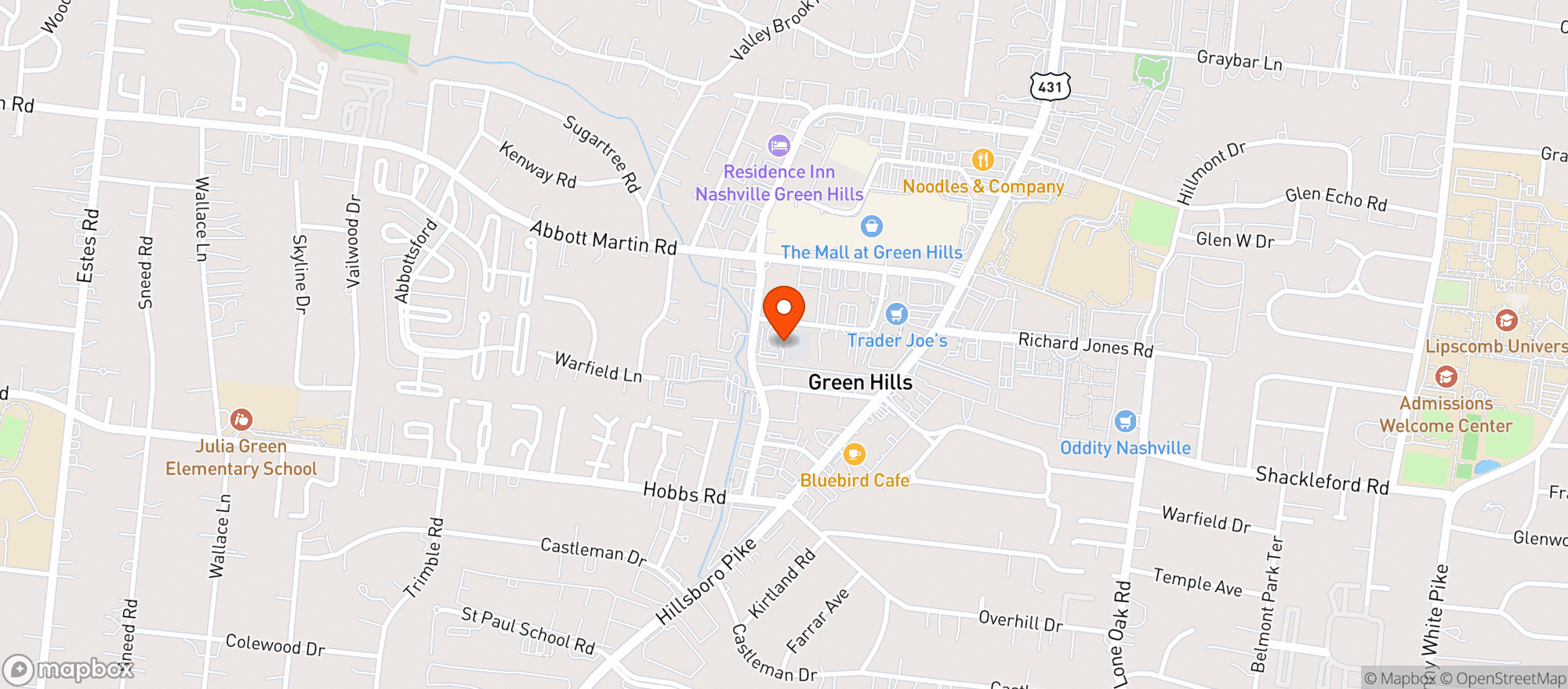 Map showing Crows Nest