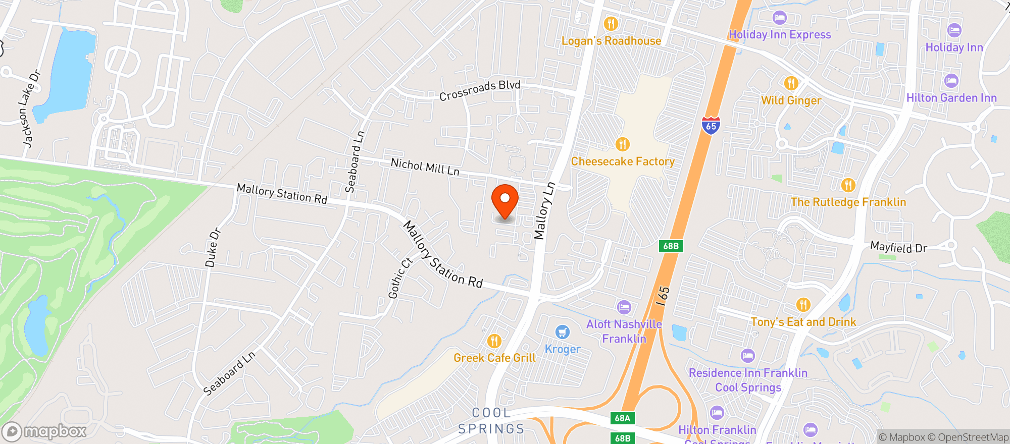 Map showing Cool Springs Wine & Spirits **Ftx**