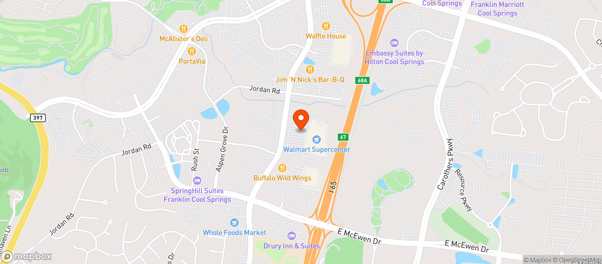 Map showing Walmart Supercenter