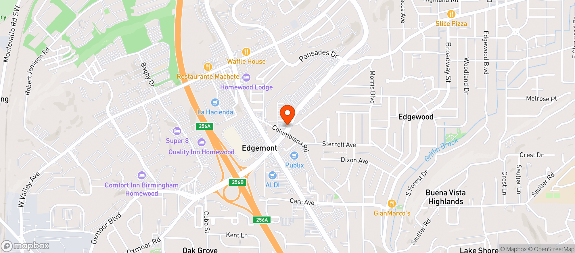 Map showing Hotshot Liquor