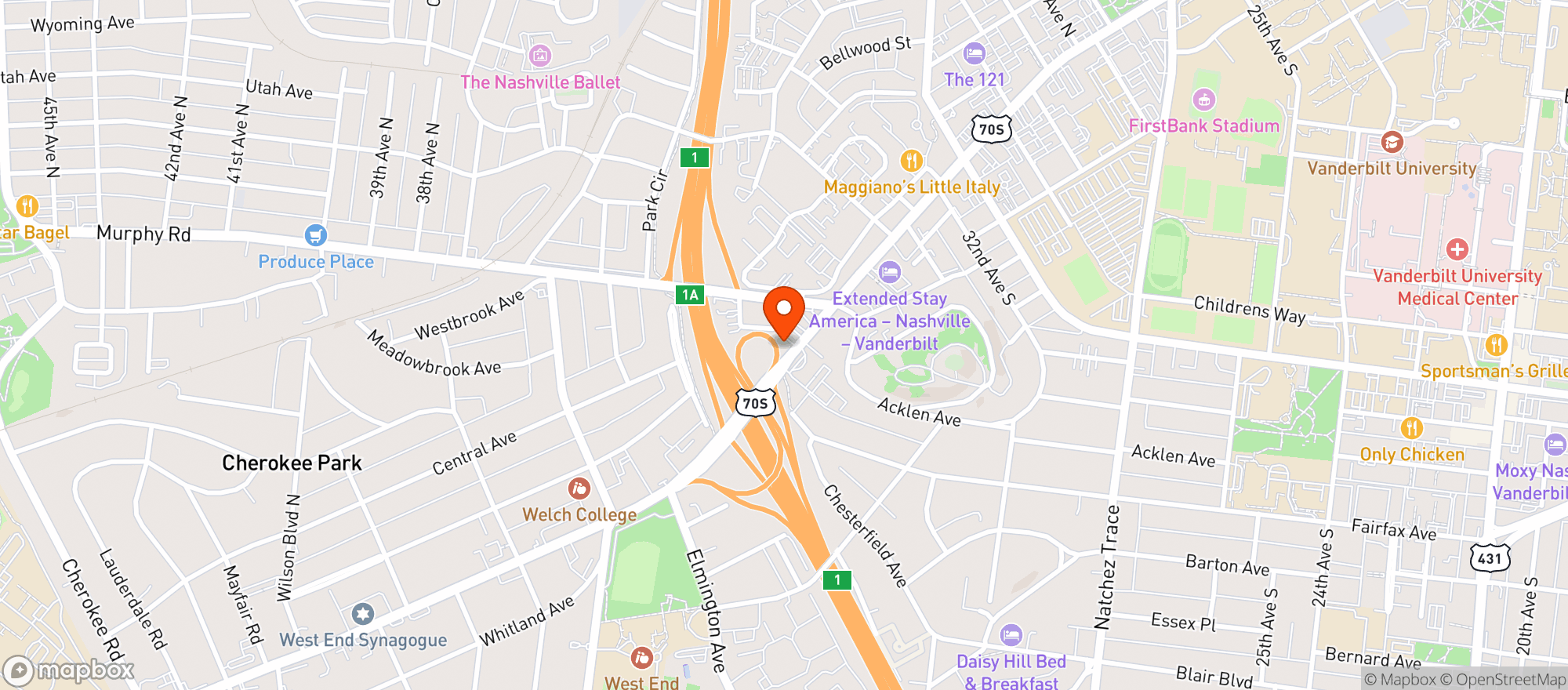 Map showing Green Planet Smoke Shop & Dispensary