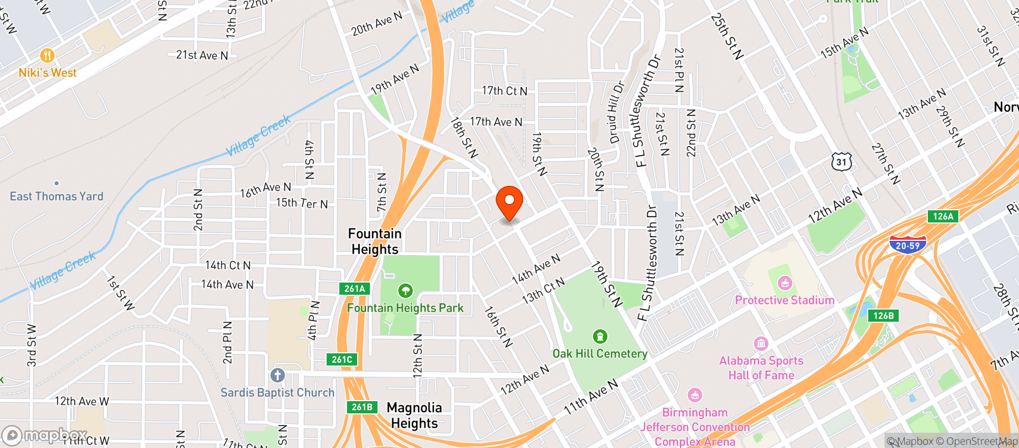 Map showing Food Fair Market