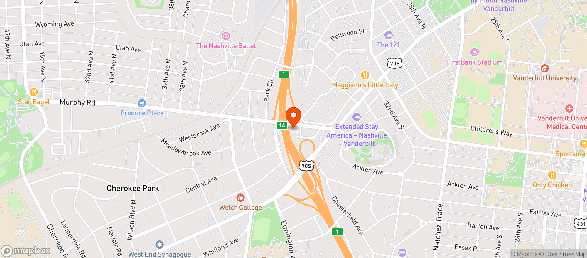 Map showing Grand Cru Wine & Spirits