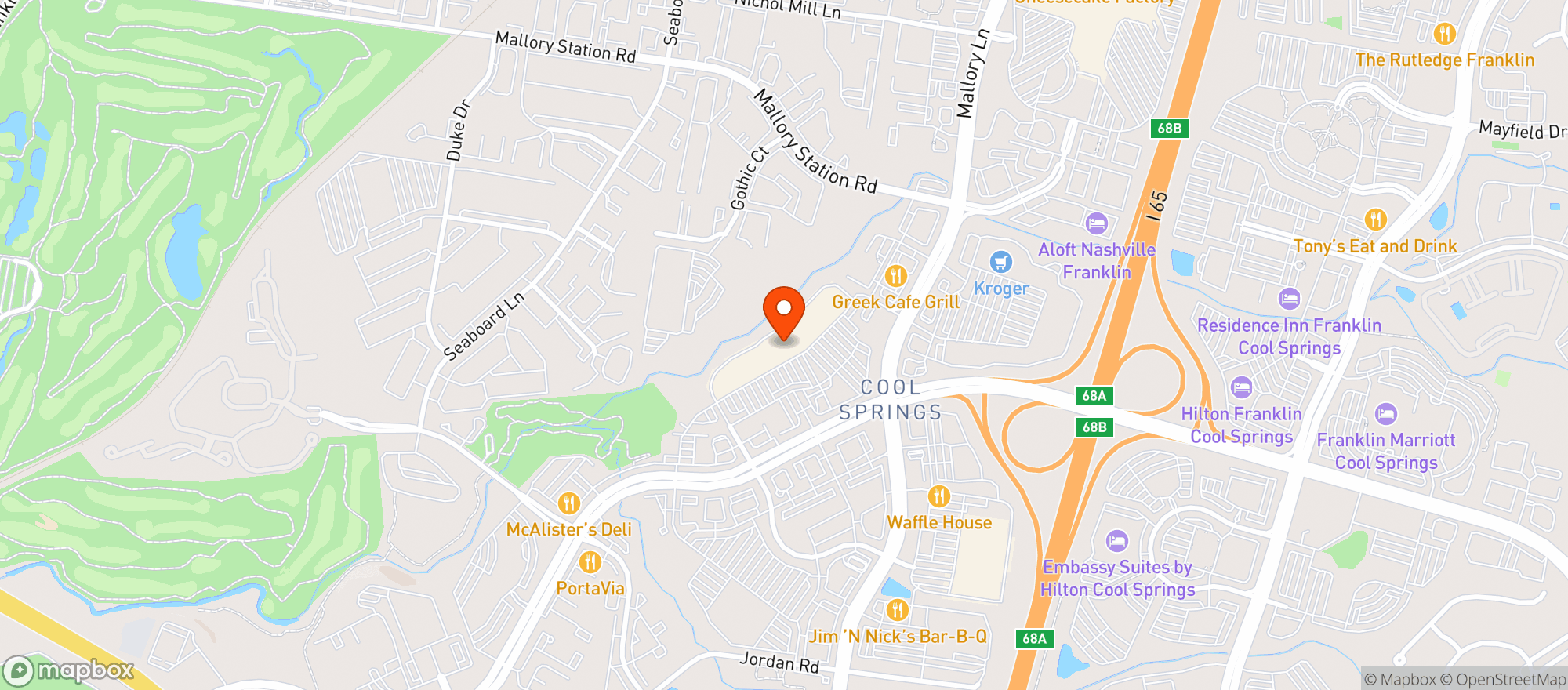 Map showing Trader Joe'S #792 Cool Springs