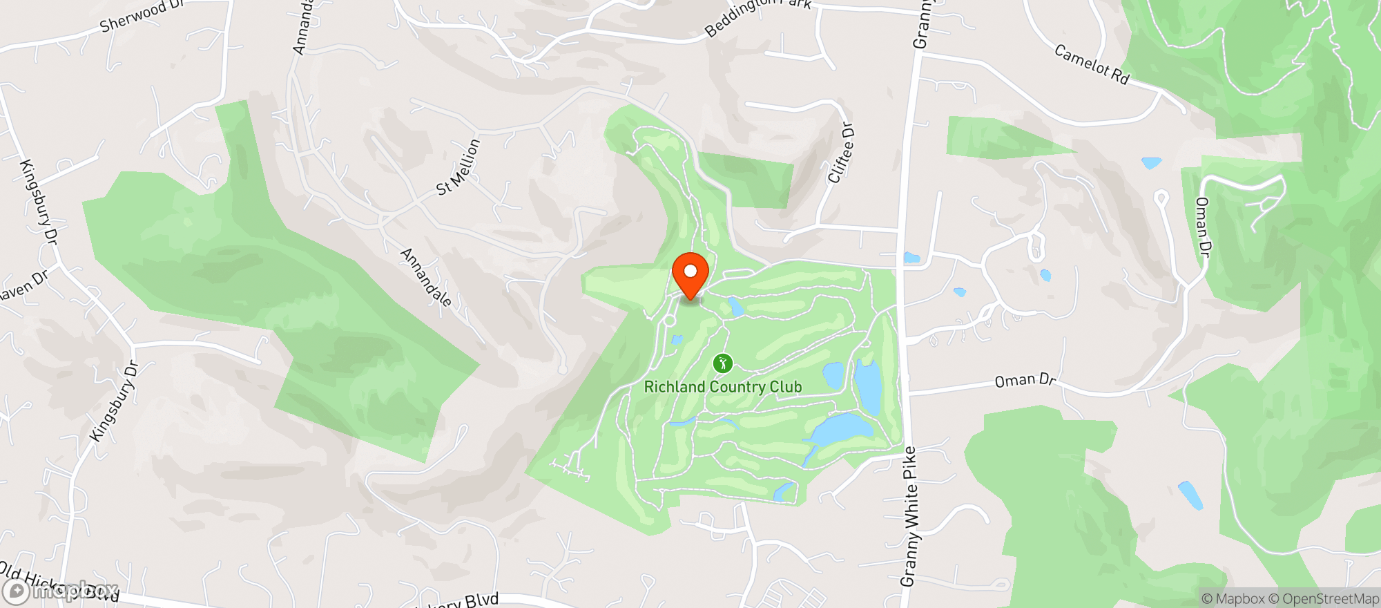 Map showing Richland Country Club