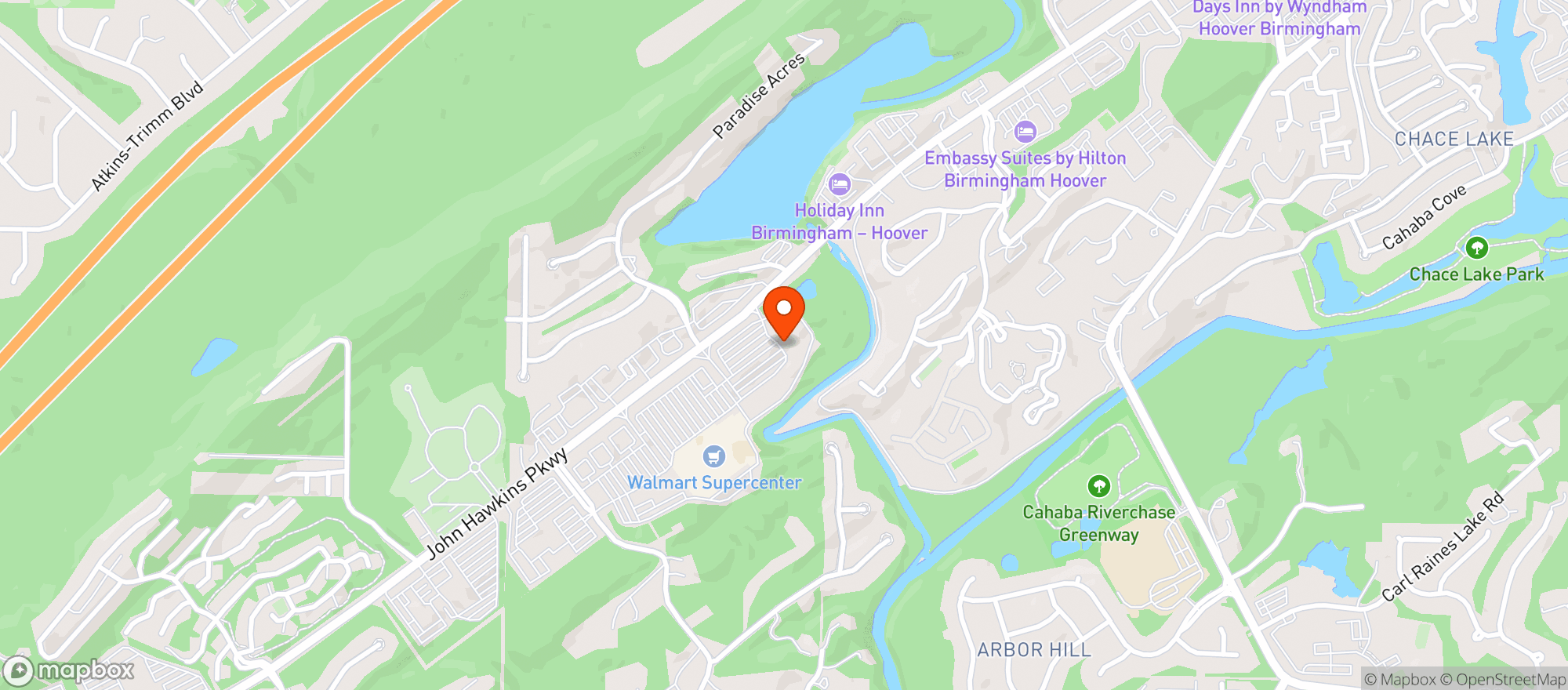 Map showing Buffalo Wild Wings Gril #3133