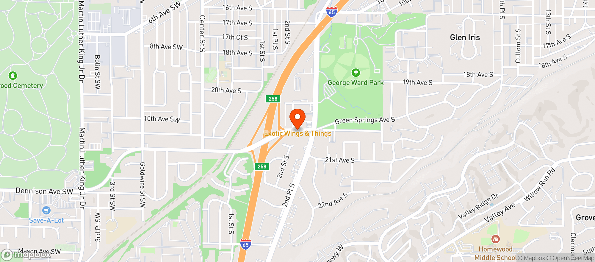 Map showing Shell Food Mart