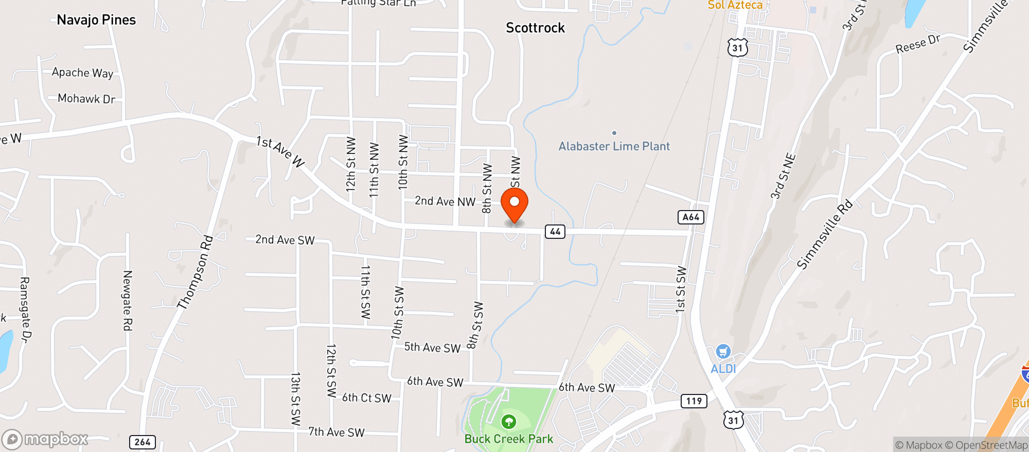 Map showing Walmart Neighborhood Market