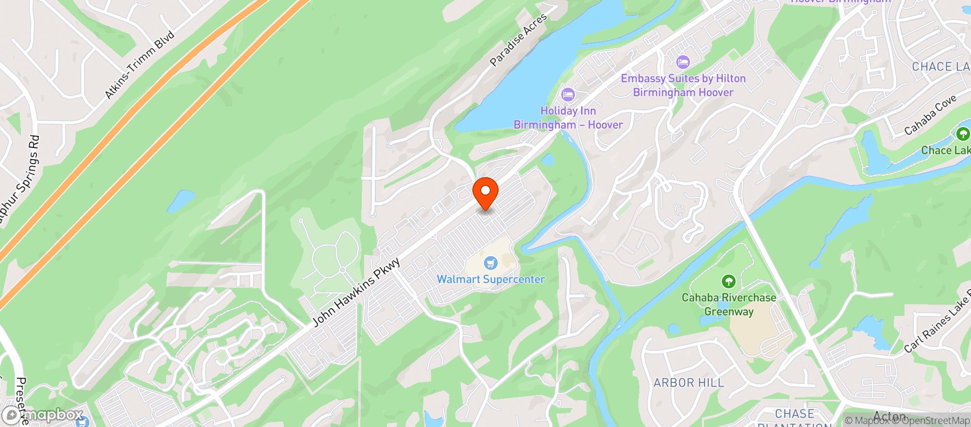 Map showing Walmart Supercenter