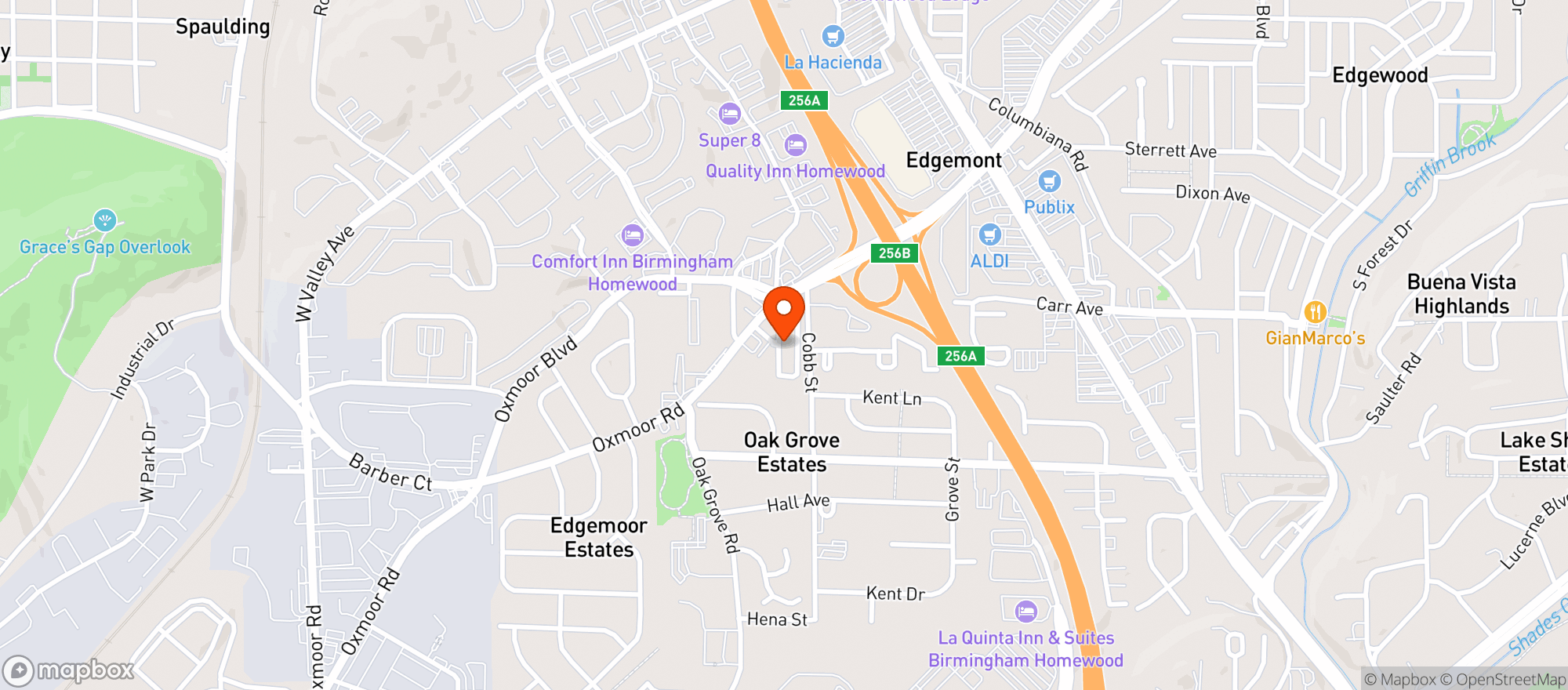 Map showing Paramount