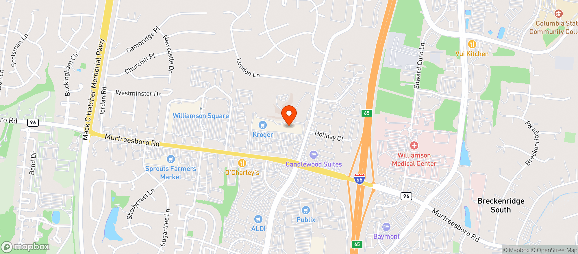 Map showing KROGER