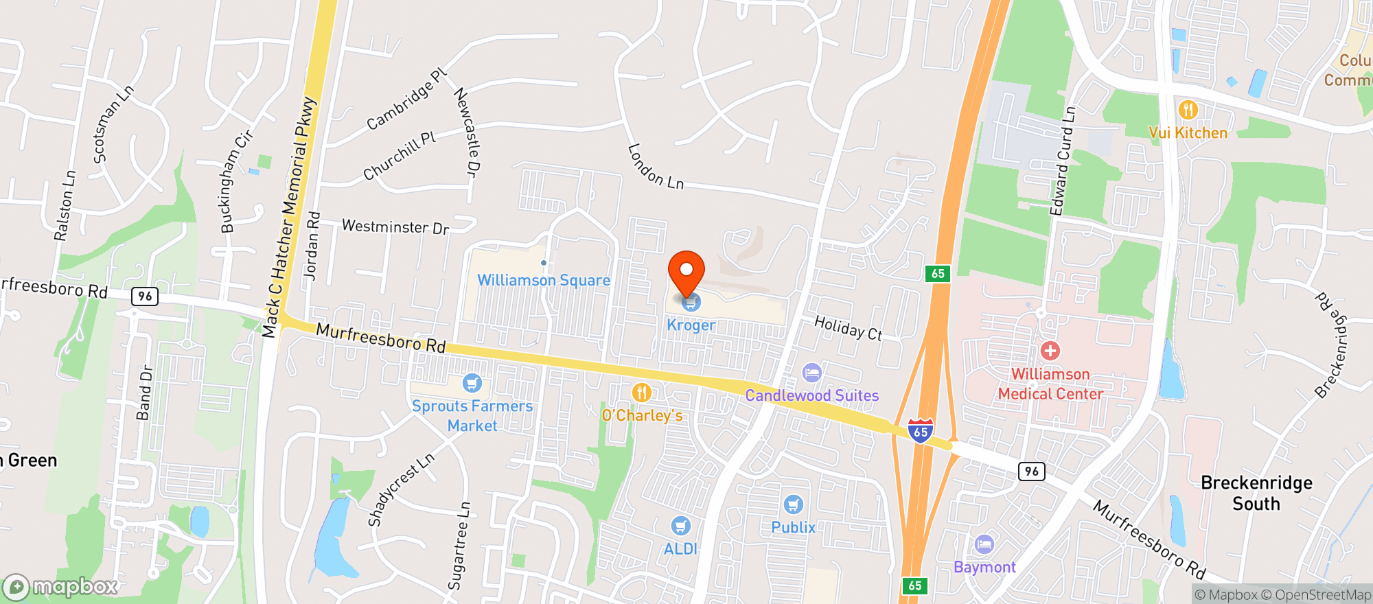 Map showing Harpeth Liquors & Wines