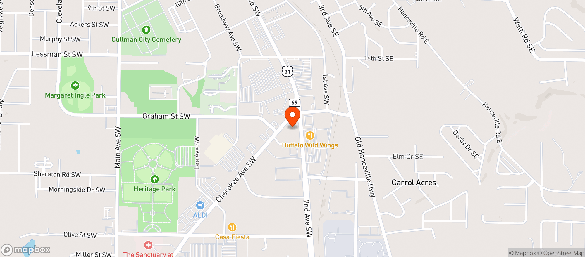 Map showing Marathon Store
