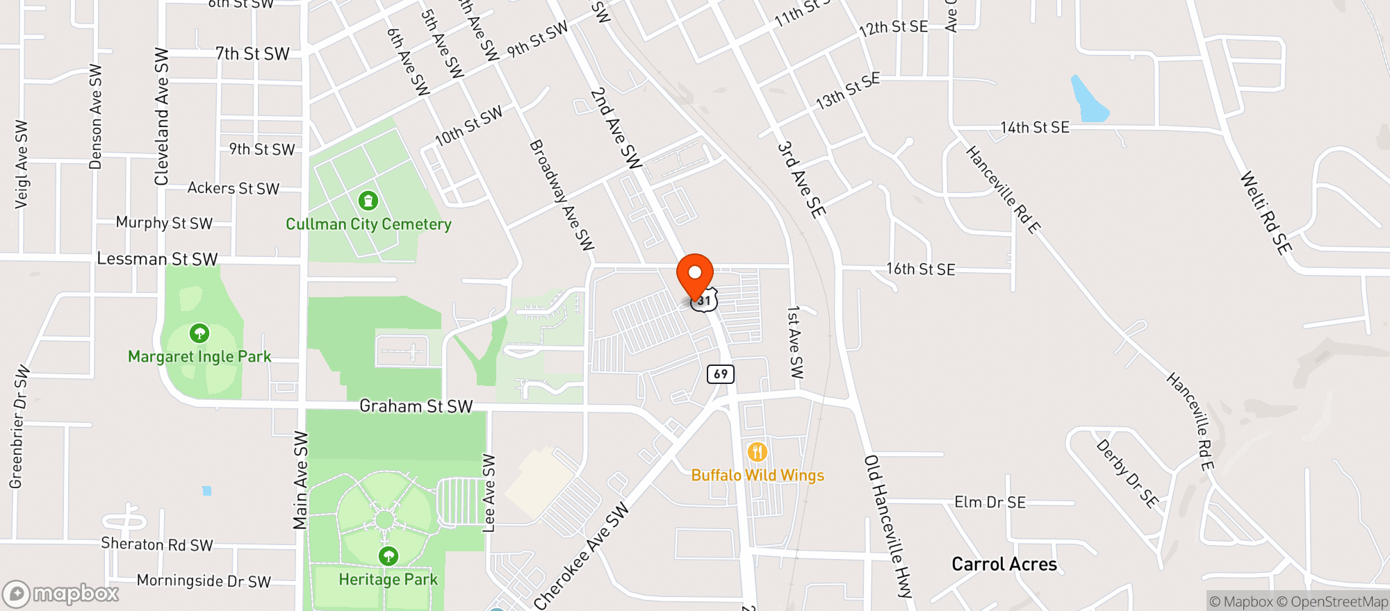 Map showing Warehouse Discount Groc #3070