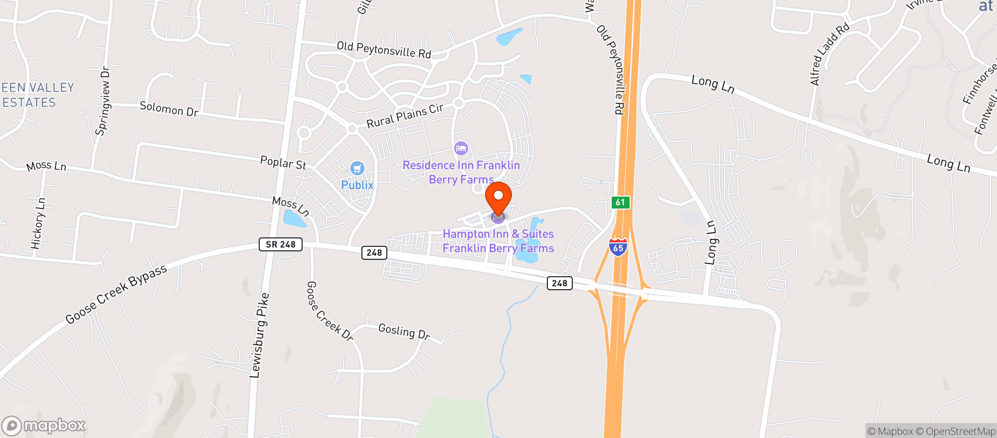 Map showing Hampton Inn & Suites