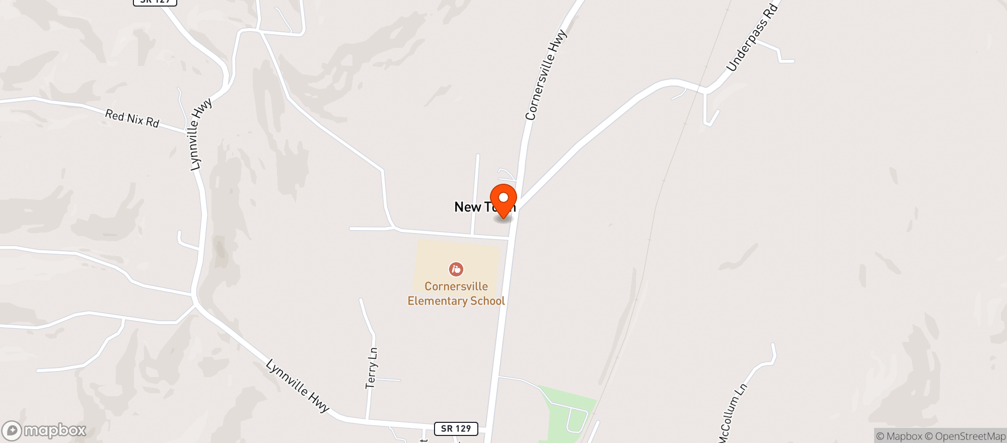 Map showing Cornersville Liquor & Wine