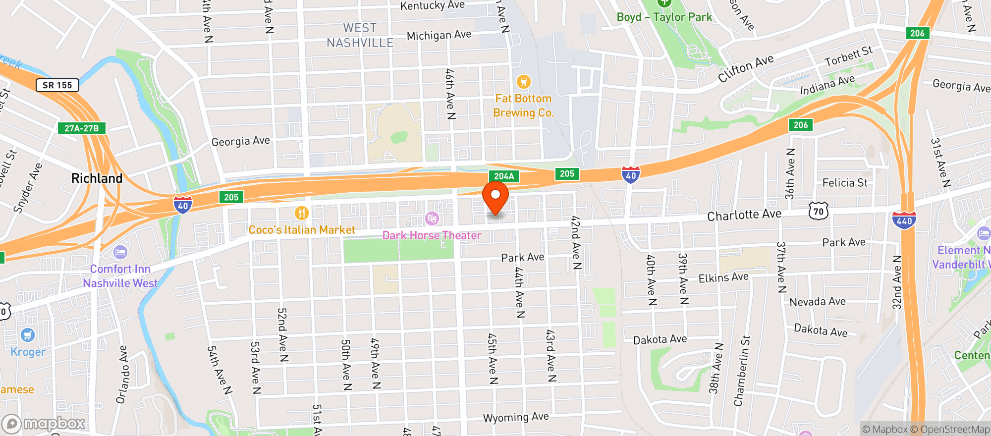 Map showing M.L. ROSE (SYLVAN PARK)
