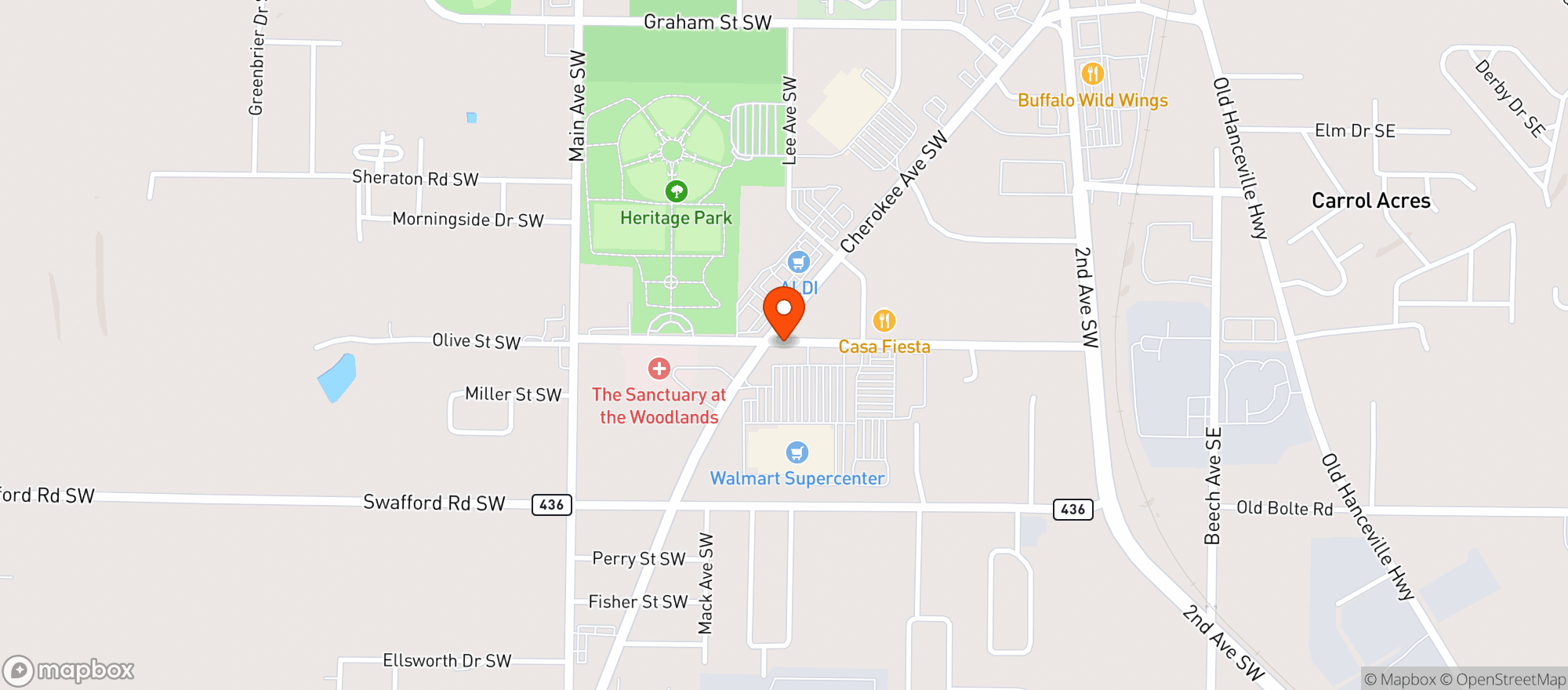 Map showing Walmart Supercenter