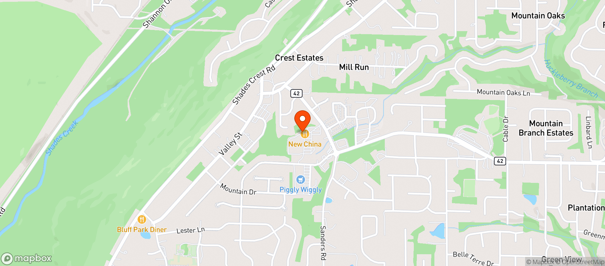 Map showing Piggly Wiggly