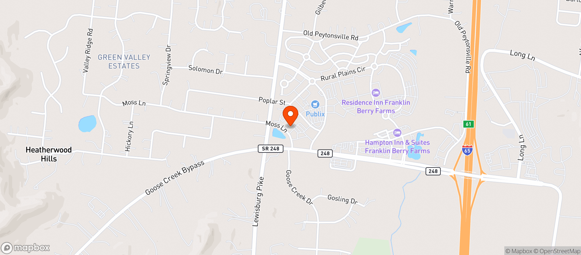 Map showing Berry Farms Wine & Spirits