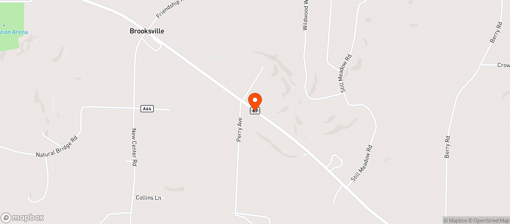 Map showing Tuckers Beverages