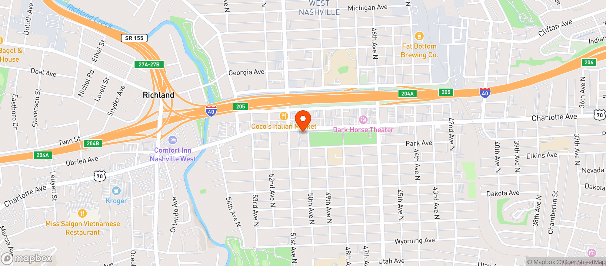 Map showing The Turnip Truck