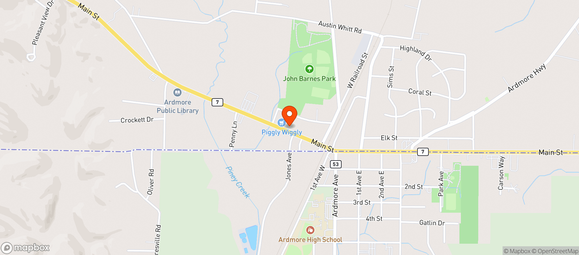 Map showing Liquor World (ardmore)