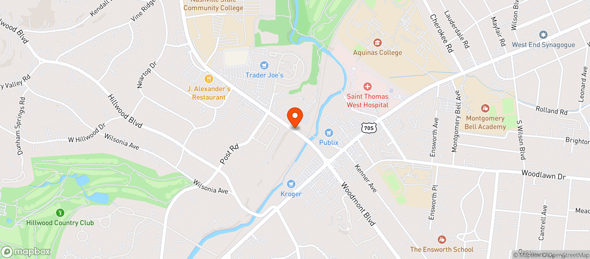 Map showing Target White Bridge