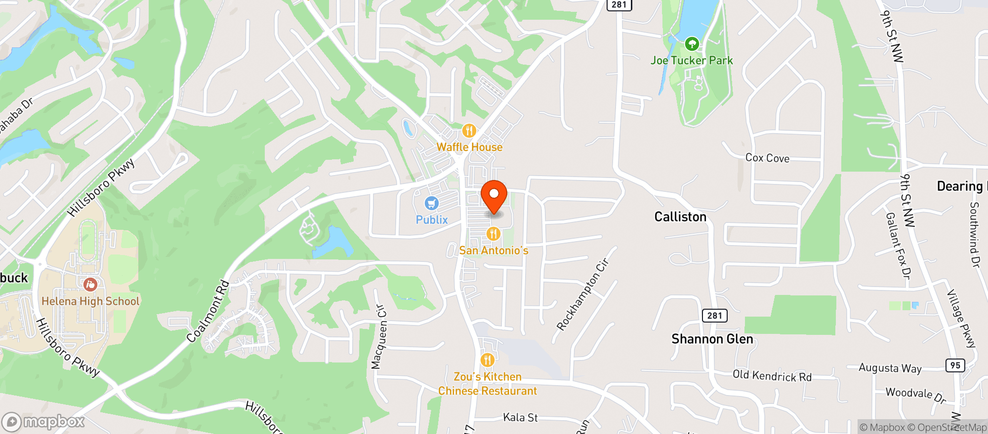 Map showing Walmart Neighborhood Market