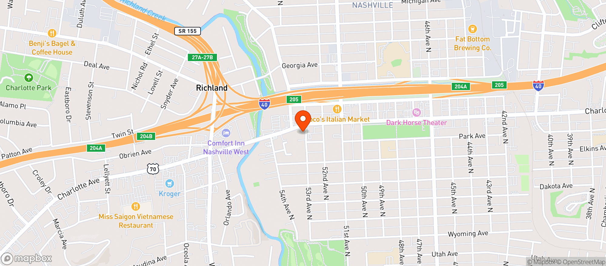 Map showing Miel
