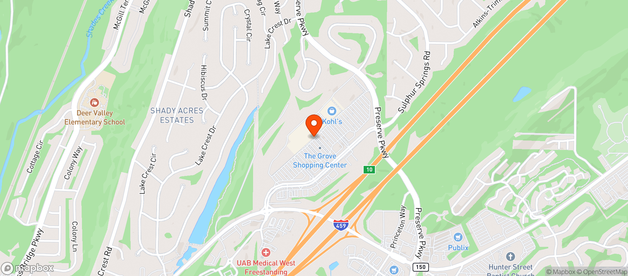 Map showing Target