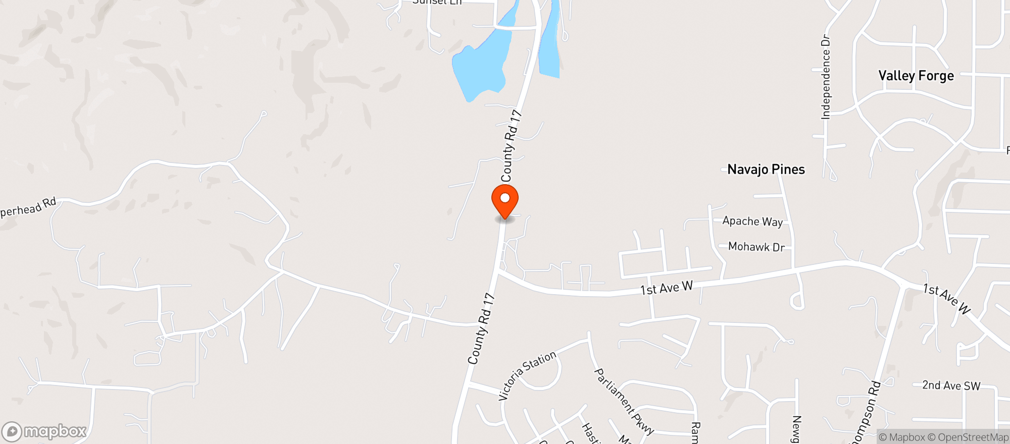 Map showing Fox Valley Mart